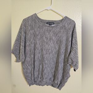 DKNY Jeans Heathered Gray Knit Top